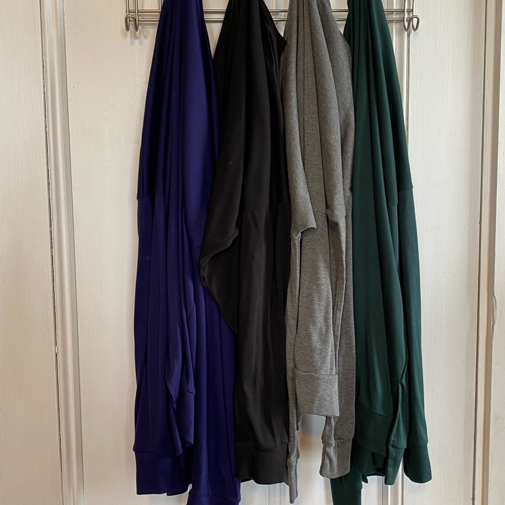 Long sleeve tees. Green, navy, grey, black